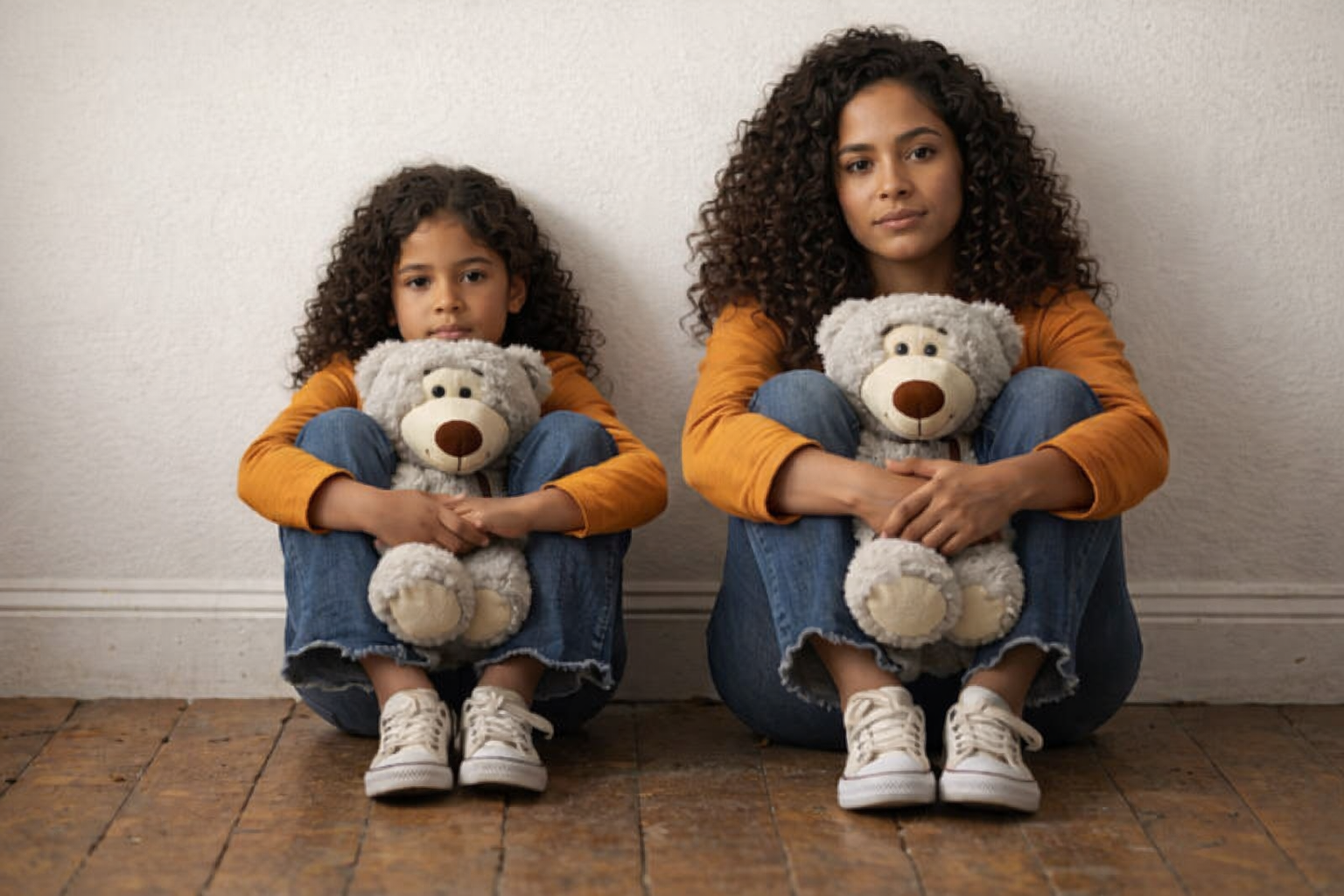 Niña y Adulta